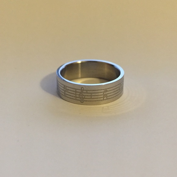 !! LAST ONE !! Stainless Steel Sheet Music Ring - Picture 5 of 6
